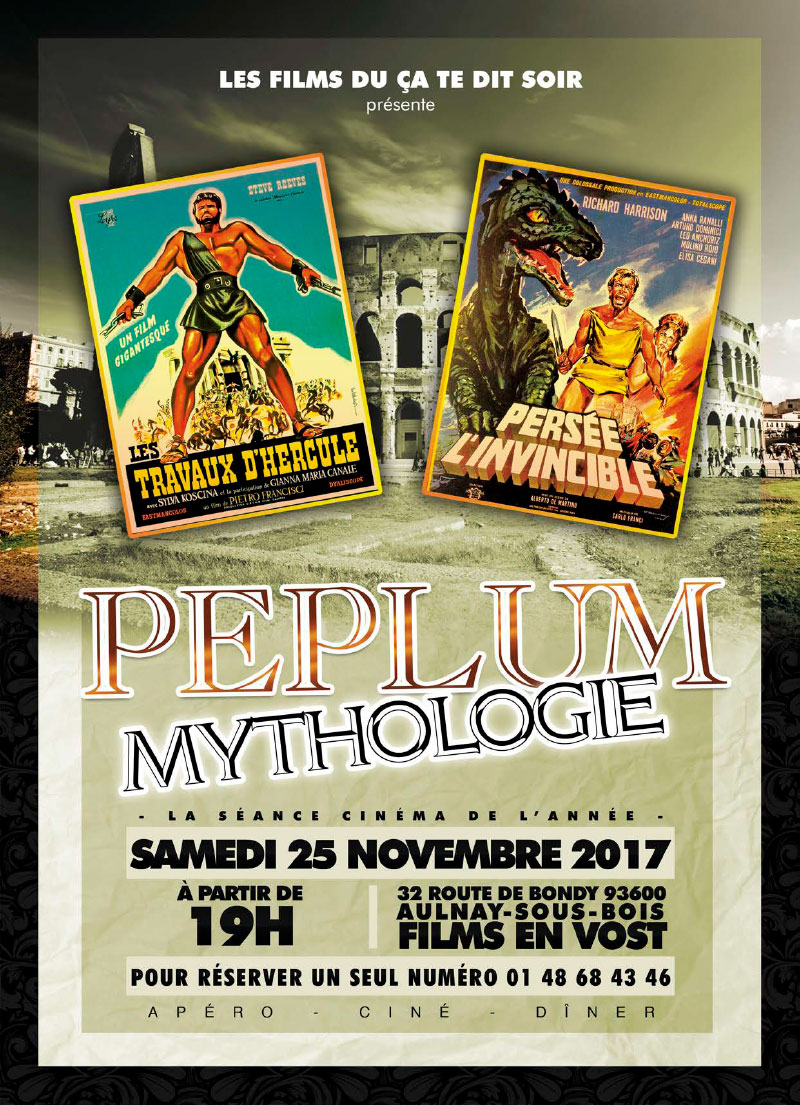 Graphiste indépendant, création d'affiches de films, cinéma Péplum et Mythologie