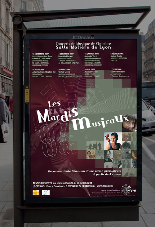 Graphiste indépendant, création d'affiche de musique de concert classique