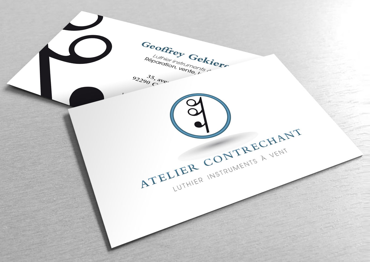 Graphiste indépendant, création de logo et carte de visite de luthier, musique