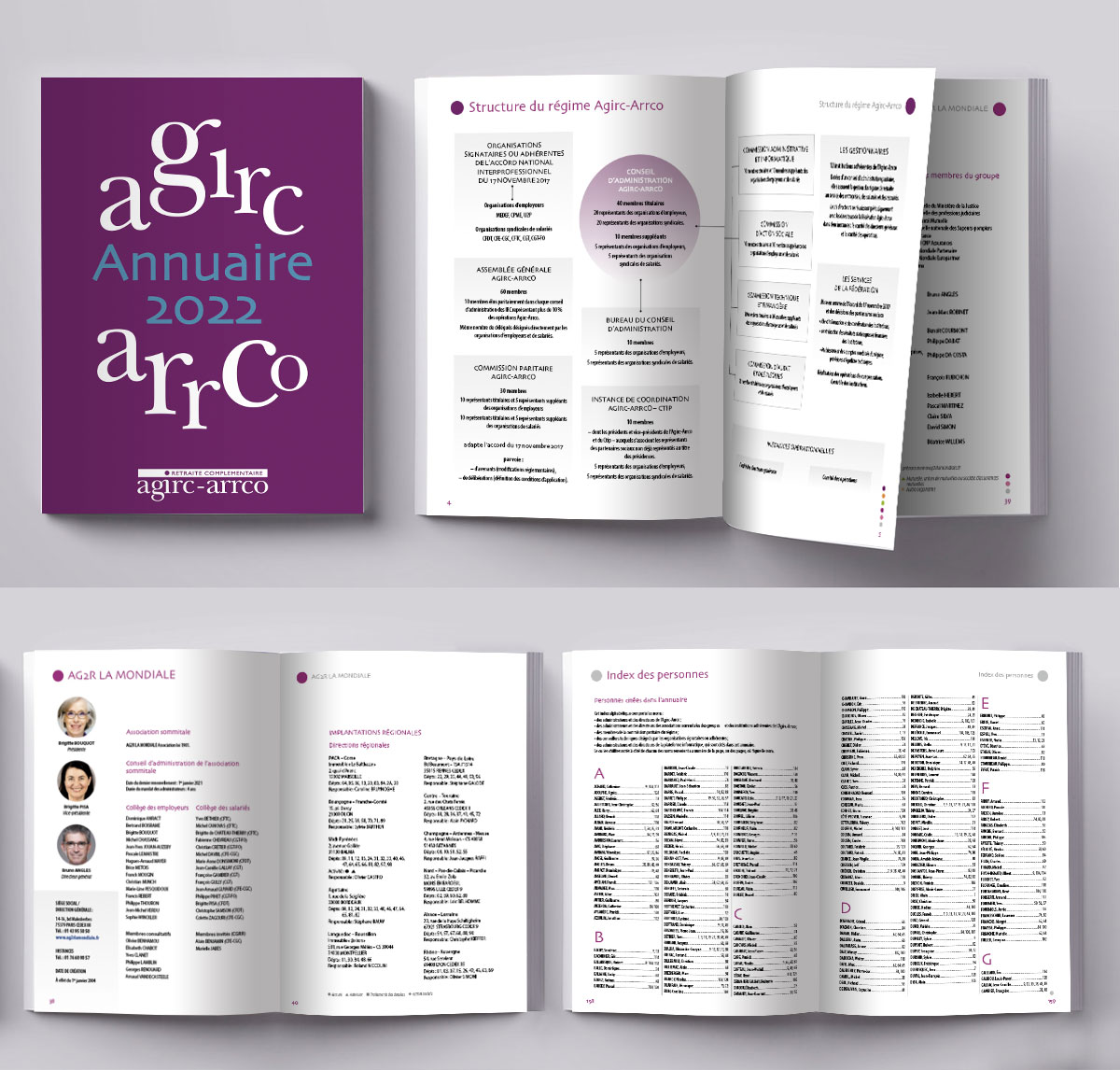 Graphiste indépendant, création et mise en page de brochure annuaire cotisations