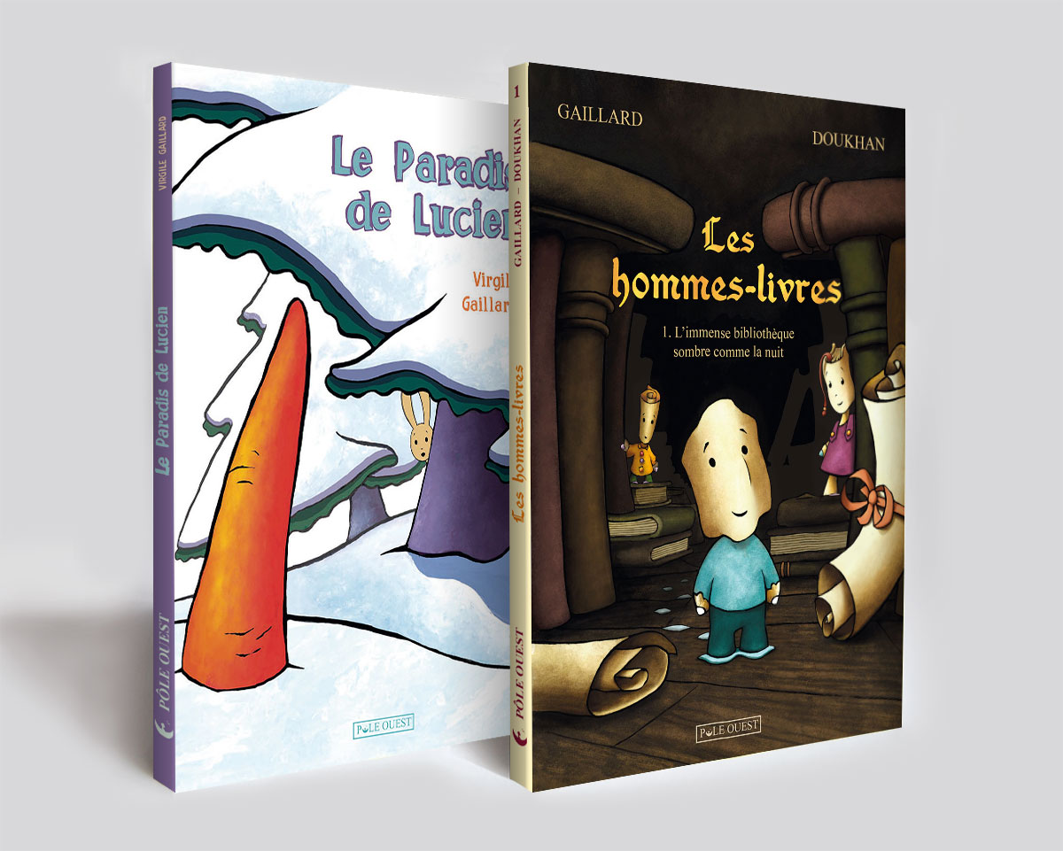 Graphiste indépendant, création et  mise en page de couvertures d'albums jeunesse petite enfance