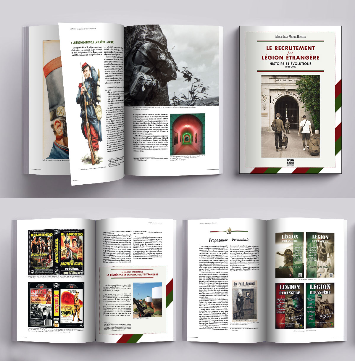 Création et mise en page de livres d'histoire sur la Légion Étrangère