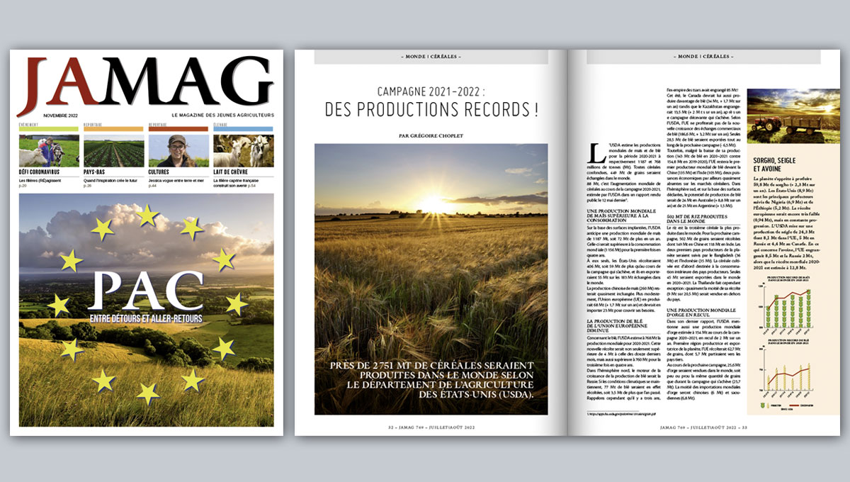 Graphiste indépendant, création et  mise en page de magazines sur l'agriculture'