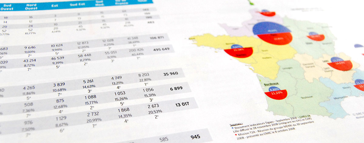 Graphiste indépendant, création et mise en page de rapports d'activité, réseau hospitalier